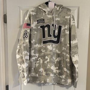 NFL Camouflage Hoodie with American Flag Patch